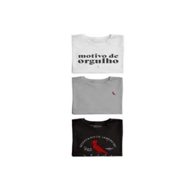 Imagem de Kit 3 Camisetas Carimbo Gaze Brasa E Orgulho Reserva Mini-Masculino
