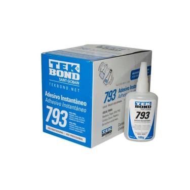 Imagem de Kit 10 Unidades Cola Adesiva Instantânea 793 100g Tek Bond
