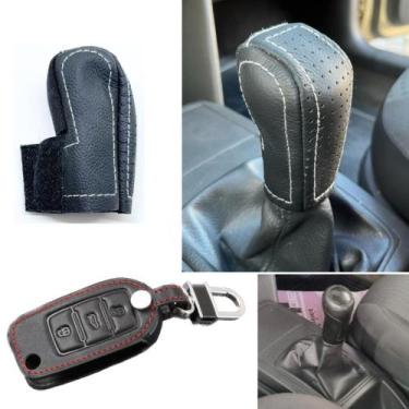 Imagem de Kit Capas couro câmbio manual e chave canivete Polo Fox Spacefox Cross