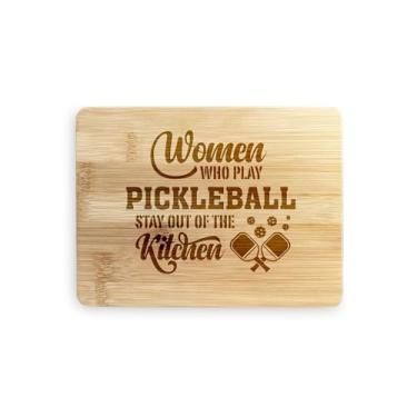 Imagem de Tábua de cortar pickleball, presente de pickleball, presente para pickleball, tábua de corte de bambu, ideia de presente de inauguração de casa, aniversário, ideia de presente de Natal (pequeno (20 x
