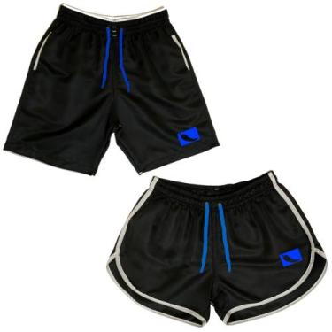 Imagem de Kit Short Casal Masculino e Feminino Combinando Verão Praia Piscina Ac