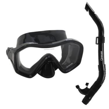 Imagem de Máscara Snorkel Respirador para Mergulho Pesca Sub - KIT RIO Fun Dive,