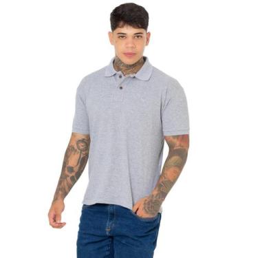 Imagem de Camisa Polo Masculina Ridens Originalidade e Estilo Únicos, P, Cinza