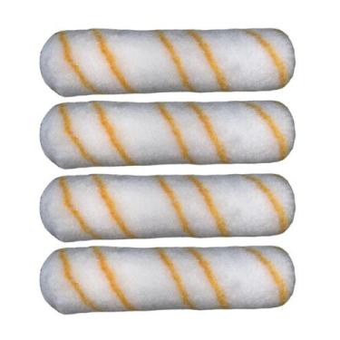 Imagem de Kit 4 Rolo Pintura Lã Antirrespingo Econômico 23Cm Tigre