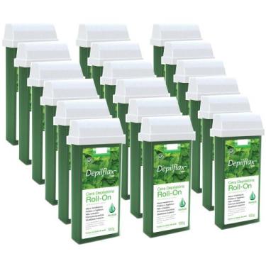 Imagem de 18UN Cera Refil Roll On Depilação Depilflax Hortelã 100G