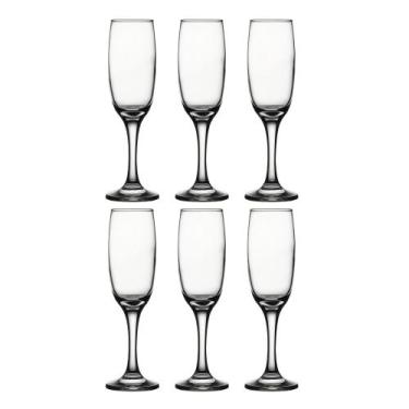 Imagem de Conjunto 6 Taças Champanhe Vidro Lira 210ml Class Home