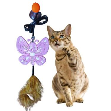 Imagem de Brinquedinho interativo para gato pet borboleta cat - FN PETS