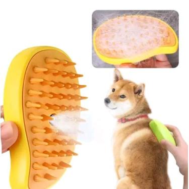 Imagem de Escova Pet 3 Em 1, Autolimpante A Vapor para Gatos e Cachorros - Brush