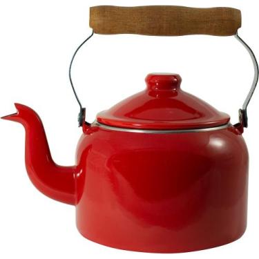 Imagem de Chaleira Tradicional 16 Esmaltada Vermelha 1800 ml - Ewel - Linha Mãe 
