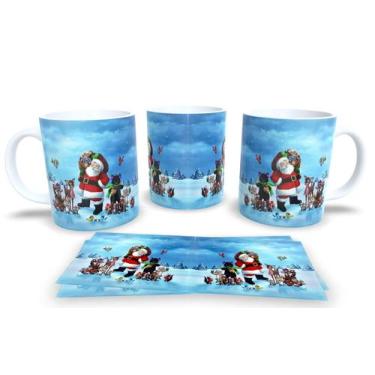 Imagem de Canecas de Porcelana Personalizadas Papai Noel 4 - Estampa Sublimada, 