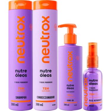 Imagem de Shampoo e Condicionador Neutrox Nutre Óleos + Leave-in + Óleo