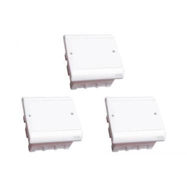 Imagem de Kit C/3 - Caixa Passagem Pvc Perlex Embutir 15X15X08   3904
