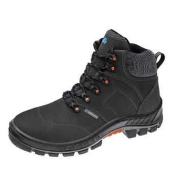 Imagem de Bota de Segurança em Couro Nobuck Marluvas 75BPR26-CLI-CNG-BP Bico de 