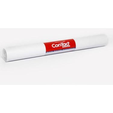 Imagem de Papel Autoadesivo Contact Liso 45CM X 10M Opaco Branco - Plastcover