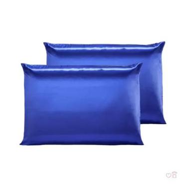 Imagem de Kit 02 Fronhas De Cetim (01 Par) Anti Frizz Macio 50cm x 70cm - Veroni