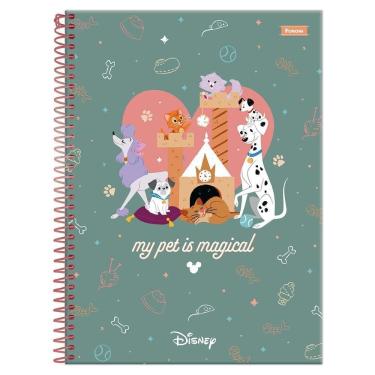 Imagem de Caderno Univ 10 Matérias 160Fls Disney Pets Verde Foroni