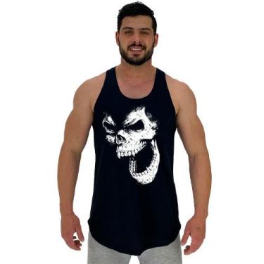 Imagem de Regata Longline Estampada Masculina MXD Conceito Caveira Gorila, P, Pr