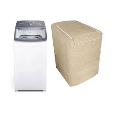 Imagem de CAPA MÁQUINA LAVAR LAVADORA BRASTEMP BWK12AB - 12Kg BEGE - Jolar
