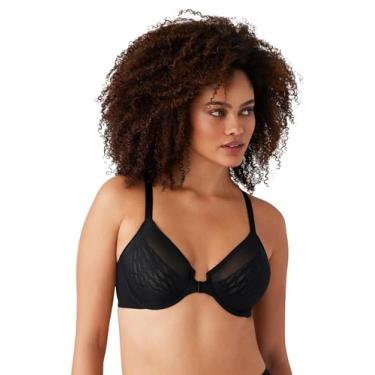 Imagem de Wacoal Sutiã feminino elevado Allure frente fechada com aro nadador, Preto, 42D