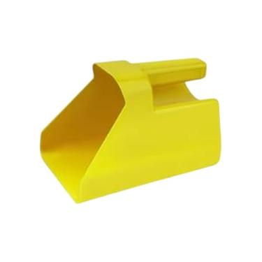 Imagem de YIJU Pá de ração fechada Pá de mão Reutilizável para serviço pesado com pega Pá de ração empilhável Pá de ração animal para fazendeiros e pecuaristas