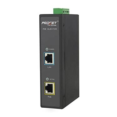 Imagem de Procet Industrial Gigabit DIN Rail 12 ~ 55 V DC Entrada Alta Potência Sobre Ethernet PoE Injector Adaptador 95 W 55 V com Ampla Temperatura e Proteção contra Sobretensão 6KV Caixa de Metal, IEEE802.3af, 802.3at, PoE++