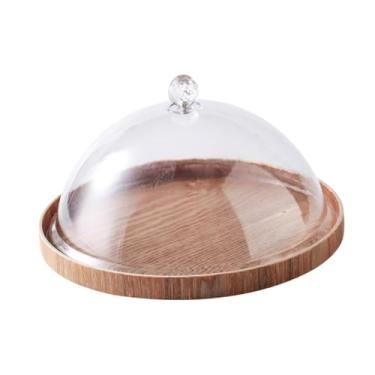 Imagem de Bothyi Suporte para bolo com tampa, prato de sobremesa, suporte para sobremesa, suporte para bolo versátil, bandeja de servir para centros de mesa de, Grande Redondo