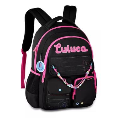 Imagem de Mochila De Costas Luluca Meninas Pandinha Juvenil - Preto