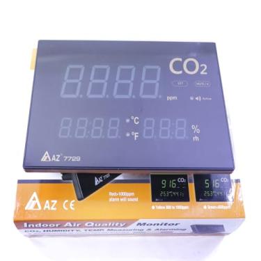 Imagem de AZ7729 Medidor de qualidade do ar interno para montagem na parede, monitor de dióxido de carbono, monitor de umidade e temperatura, faixa de CO2 0 ~ 9999ppm