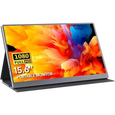 Imagem de Upperizon Portable Monitor 15.6 Inch 1080P IPS Travel Monitor with Speaker Mini HDMI Dual USB-C Portable Monitor for Laptop MacBook PC Surface Xbox Switch PS5 with Cover