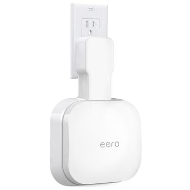 Imagem de Suporte de parede para eero Pro 6e/Pro 6, sem fios bagunçados, economia de espaço, suporte de tomada de parede, compatível apenas com roteador de sistema Wi-Fi eero Pro 6e/Pro 6 Mesh (1 pacote)