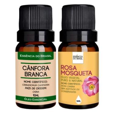 Imagem de Kit Óleo Essencial Cânfora Branca + Vegetal R. Mosqueta 10Ml - Essênci