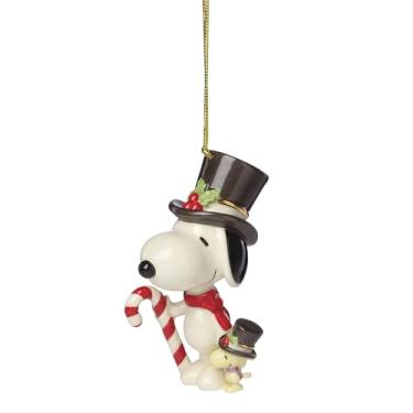 Imagem de Lenox 896793 Snoopy & Woodstock com enfeite de bengala doce