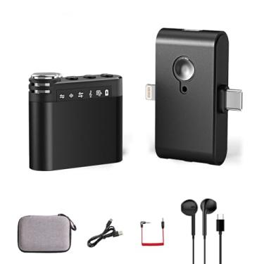 Imagem de Microfone de lapela sem fio inteligente M9 - Sistema de áudio profissional com excelente qualidade de som, alcance de 100 m. Perfeito para iPhone, Android, câmera, transmissão ao vivo, gravação VLOG