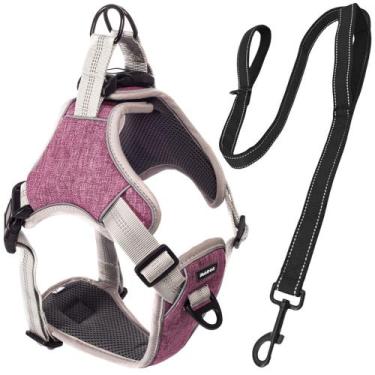 Imagem de Peitoral Pet Antipuxão Comfort + Guia Longa 150cm Madog, Rosa, M