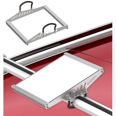 Imagem de SOZATO Starlink Mini suporte para carro, kit de montagem Starlink mini rack de teto com proteção total de metal, espuma de absorção de choque, grampos de parafuso em U ajustáveis, suporte de rack