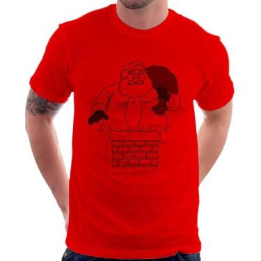 Imagem de Camiseta Papai Noel Chaminé - Foca na Moda, Vermelho, M