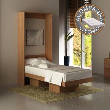Imagem de Cama Articulada Solteiro CM8015 Amêndoa Tecnomobili + Colchão Ortobom