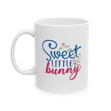 Imagem de Caneca de cerâmica de coelho, xícara de chá de coelho doce, presente para amantes de animais, caneca de café de coelho, coelhos da Páscoa