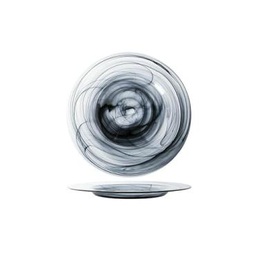 Imagem de TROSIQUANJIA Chumbo - tigela de salada, prato de vidro de tinta criativa artesanal japonesa - 27,4 cm - disco grande