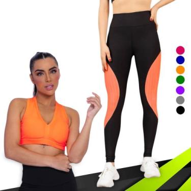Imagem de KIT conjunto TOP ALÇA MÉDIA bojo + CALÇA LEGGING REDINHA Feminino Acad