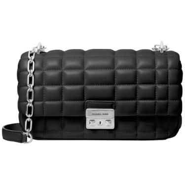 Imagem de Michael Kors Bolsa de ombro grande com corrente conversível Tribeca, preta, Preto