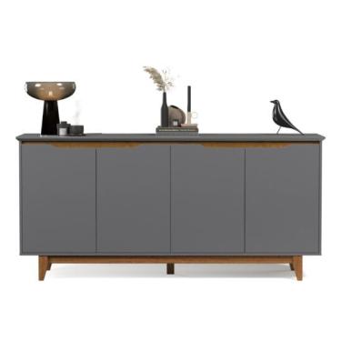 Imagem de Buffet Quatro Portas Flow Cinza/Freijó – ej Móveis