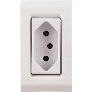 Imagem de Conjunto 1 Tomada Branca para Móvel 2p+t 10A Tramontina Liz
