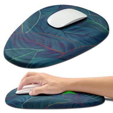 Imagem de Hokafenle Mouse pad ergonômico suporte de pulso com design de cunha escalonada, descanso de pulso, alívio da dor preenchido com espuma de memória, mousepad de túnel do carpo para mouse sem fio (30 x