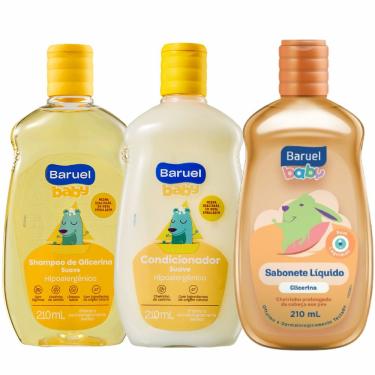 Imagem de Shampoo e Condicionador Baruel Suave Baby + Sabonete Líquido Glicerina