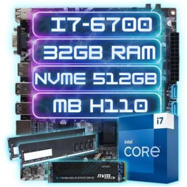 Imagem de Kit Upgrade Intel I7-6700 + Ddr4 32gb + Nvme 512gb + Mb H110