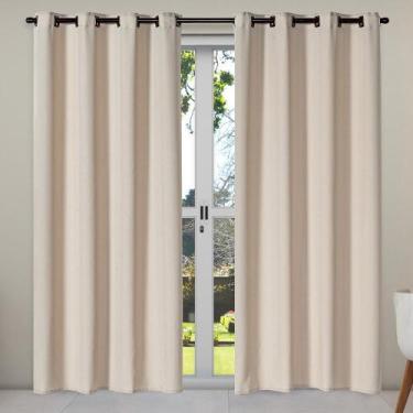Imagem de Cortina Isa Varão Oxford 2,80Mx2,30M Avelã - Casa Scarpa