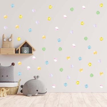 Imagem de Adesivo De Parede Decorativo Bolinhas De Gude Mármore
