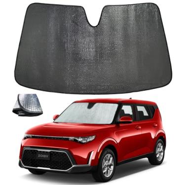 Imagem de ZOIBV Para-brisa para KIA Soul 2020-2025 - 5 camadas bolha dobrável frontal viseira acessórios - bloqueia calor e raios UV