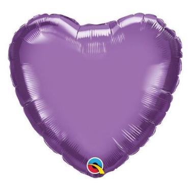 Imagem de Balão de Festa Microfoil 18" 45cm - Coração Chrome Roxo - 01 Unidade -